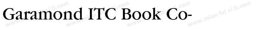 Garamond ITC Book Co字体转换